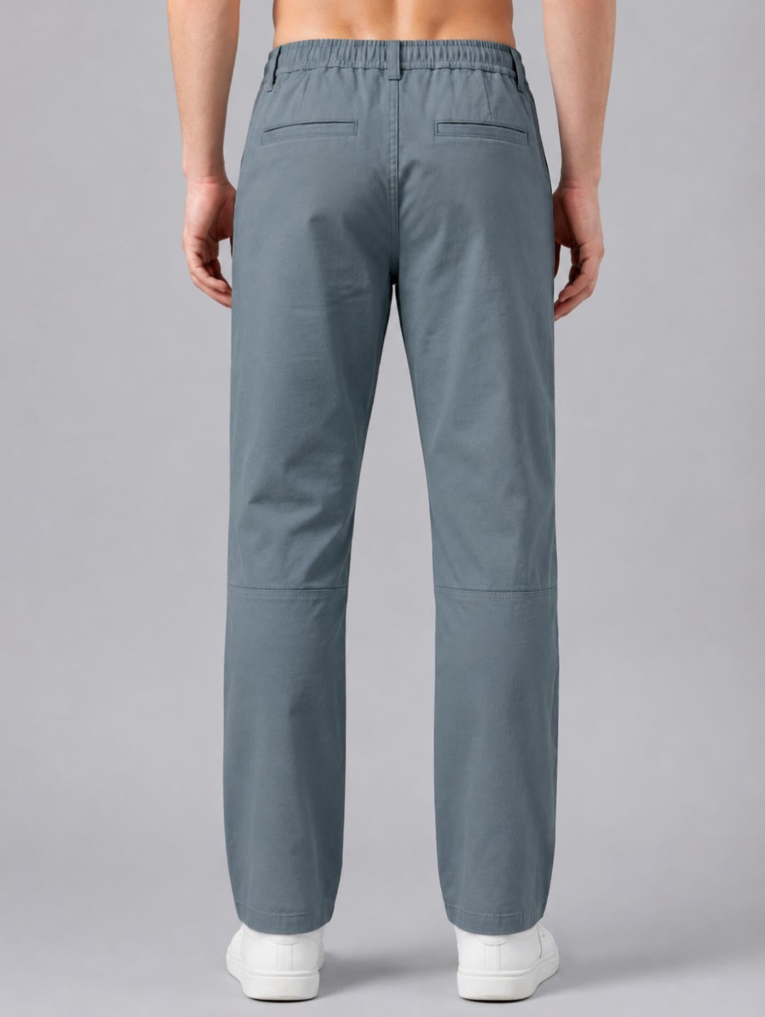 Men’s baggy fit sage green cargo jogger pants back view