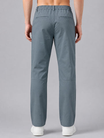 Men’s baggy fit sage green cargo jogger pants back view