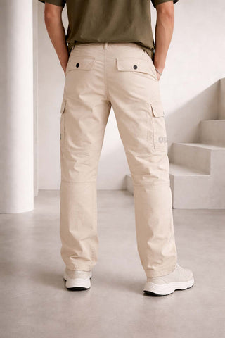 Men’s Premium Straight Fit Cotton Cargo Pants | Multi Pocket Casual Cargo Trousers