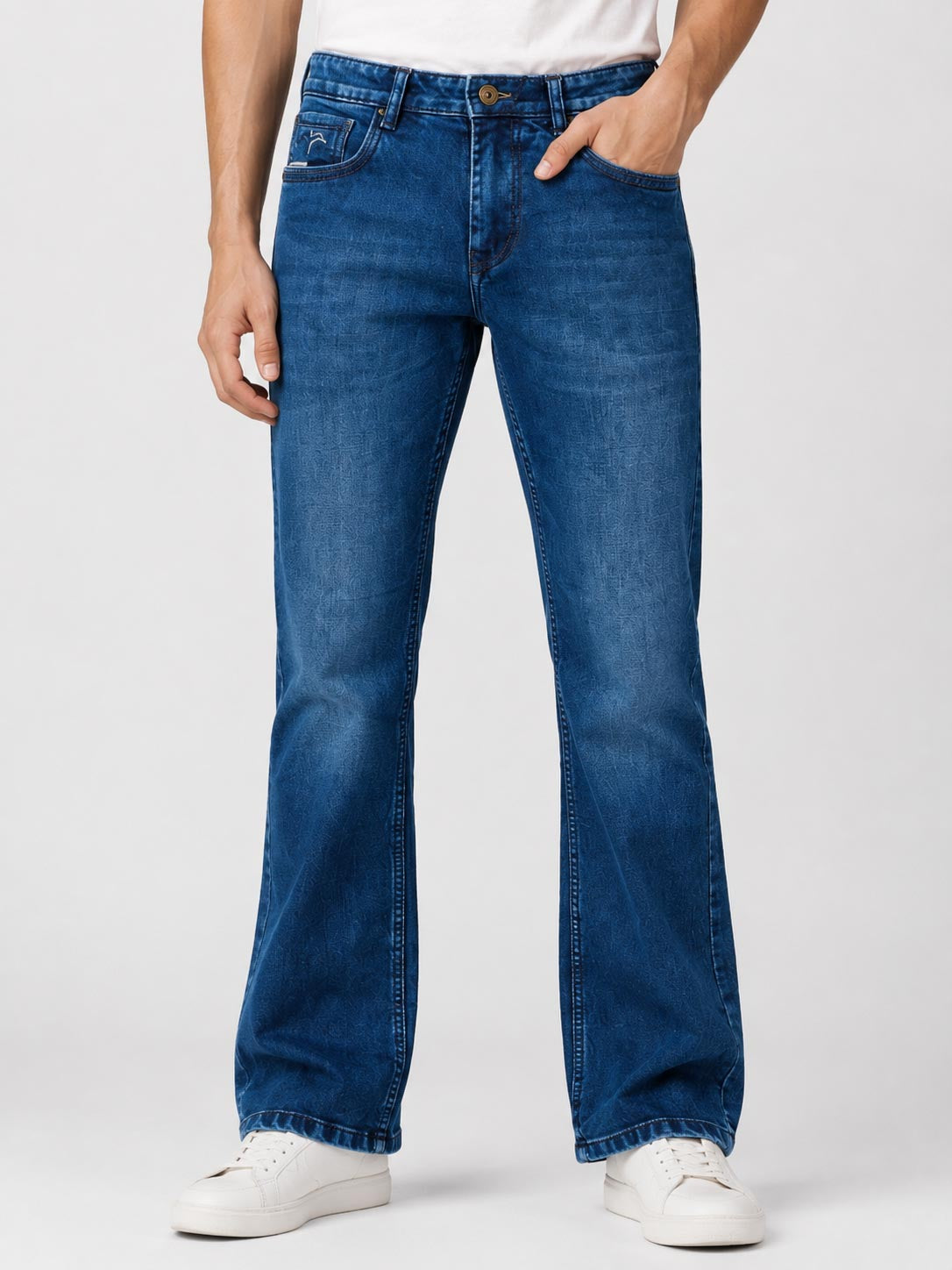 Men’s Comfort Fit Blue Faded Denim Jeans