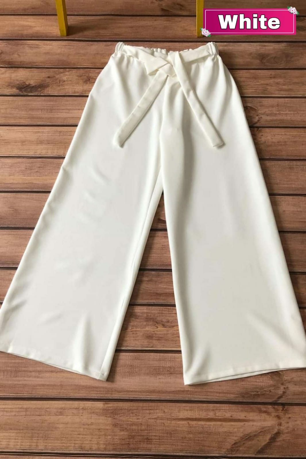 Women's White Palazzo Pants