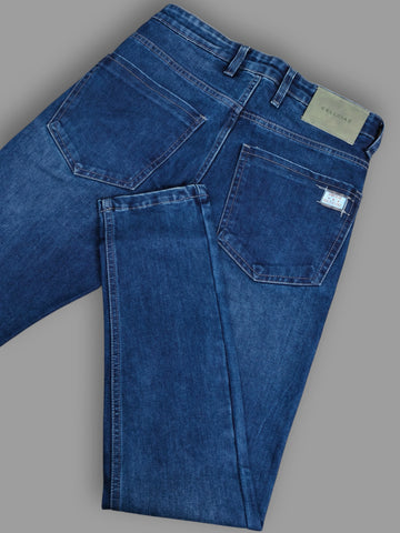 Men's Dark Blue Slim Fit Stretch Jeans