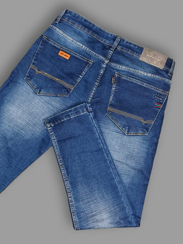 Zyvo Premium Blue Slim Fit Stretch Denim Jeans for Men Trekyoo