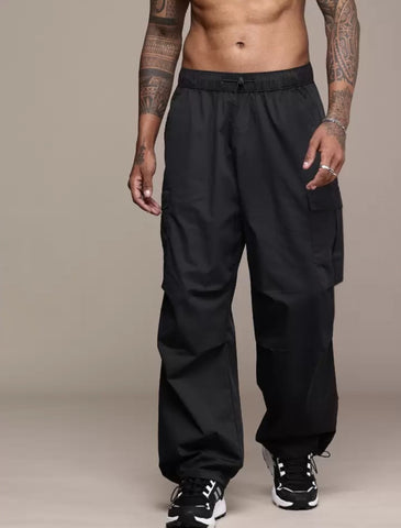Men's Black Lightweight Cargo Jogger Pants – Relaxed Fit